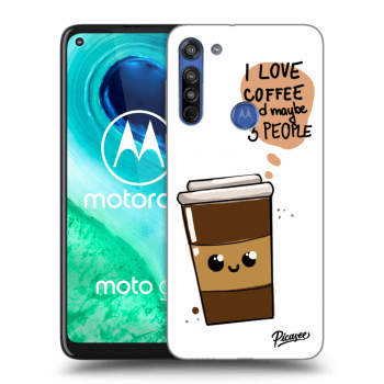 Picasee husă transparentă din silicon pentru Motorola Moto G8 - Cute coffee