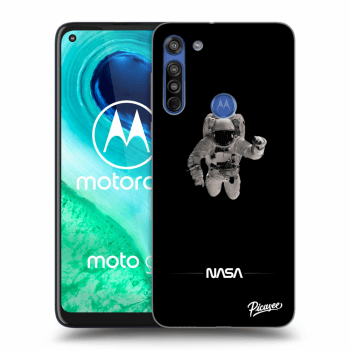 Picasee husă neagră din silicon pentru Motorola Moto G8 - Astronaut Minimal