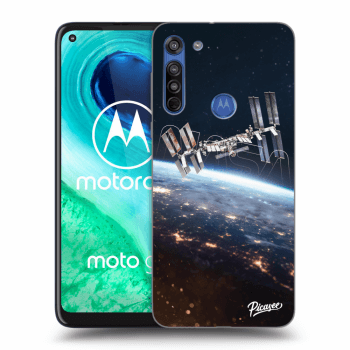 Picasee husă neagră din silicon pentru Motorola Moto G8 - Station