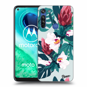 Picasee husă transparentă din silicon pentru Motorola Moto G8 - Rhododendron