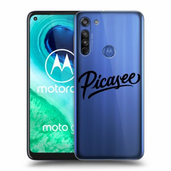 Picasee husă transparentă din silicon pentru Motorola Moto G8 - Picasee - black