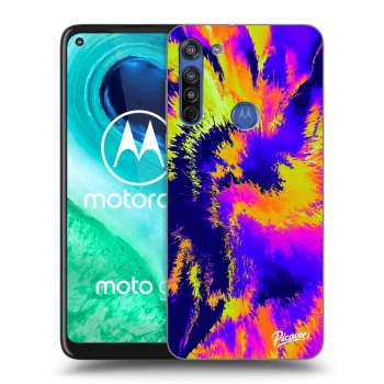Picasee husă transparentă din silicon pentru Motorola Moto G8 - Burn