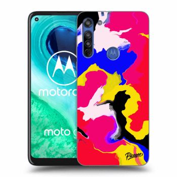 Picasee husă transparentă din silicon pentru Motorola Moto G8 - Watercolor
