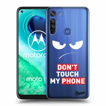 Picasee husă transparentă din silicon pentru Motorola Moto G8 - Angry Eyes - Transparent