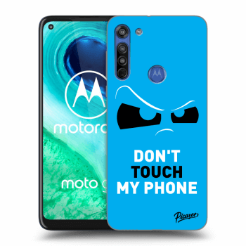 Picasee husă neagră din silicon pentru Motorola Moto G8 - Cloudy Eye - Blue