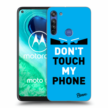 Picasee husă neagră din silicon pentru Motorola Moto G8 - Shadow Eye - Blue