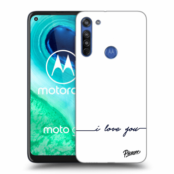 Picasee husă transparentă din silicon pentru Motorola Moto G8 - I love you