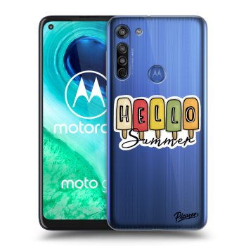 Picasee husă transparentă din silicon pentru Motorola Moto G8 - Ice Cream