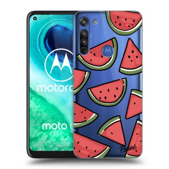 Picasee husă transparentă din silicon pentru Motorola Moto G8 - Melone