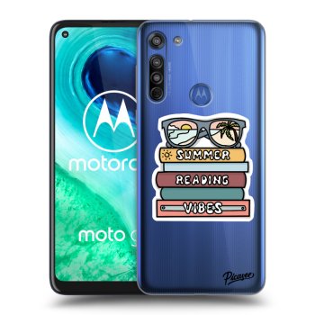Picasee husă transparentă din silicon pentru Motorola Moto G8 - Summer reading vibes