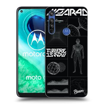 Picasee husă transparentă din silicon pentru Motorola Moto G8 - BLACK BODY