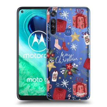 Picasee husă transparentă din silicon pentru Motorola Moto G8 - Christmas