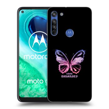 Picasee husă transparentă din silicon pentru Motorola Moto G8 - Diamanty Purple