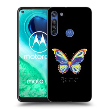 Picasee husă transparentă din silicon pentru Motorola Moto G8 - Diamanty Black