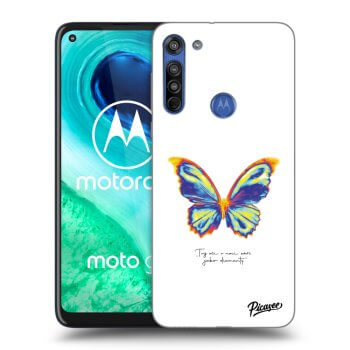 Picasee husă transparentă din silicon pentru Motorola Moto G8 - Diamanty White