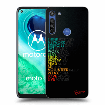 Picasee husă neagră din silicon pentru Motorola Moto G8 - Motto life