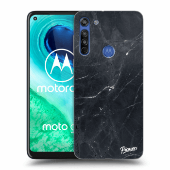 Picasee husă neagră din silicon pentru Motorola Moto G8 - Black marble