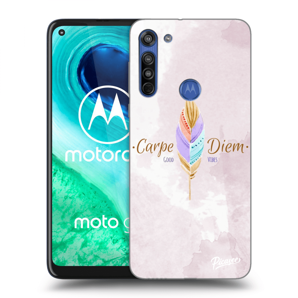 Picasee husă transparentă din silicon pentru Motorola Moto G8 - Carpe Diem
