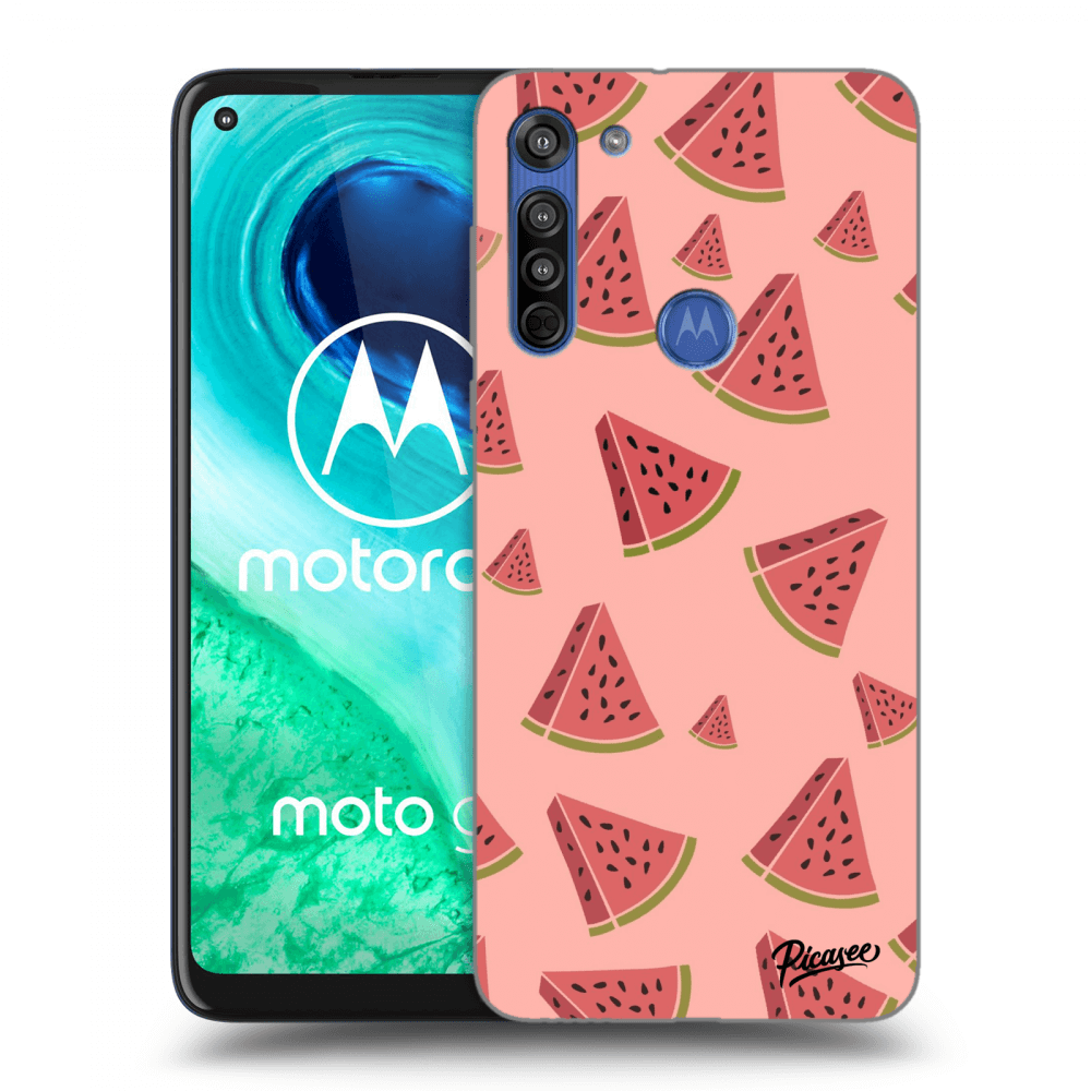 Picasee husă transparentă din silicon pentru Motorola Moto G8 - Watermelon