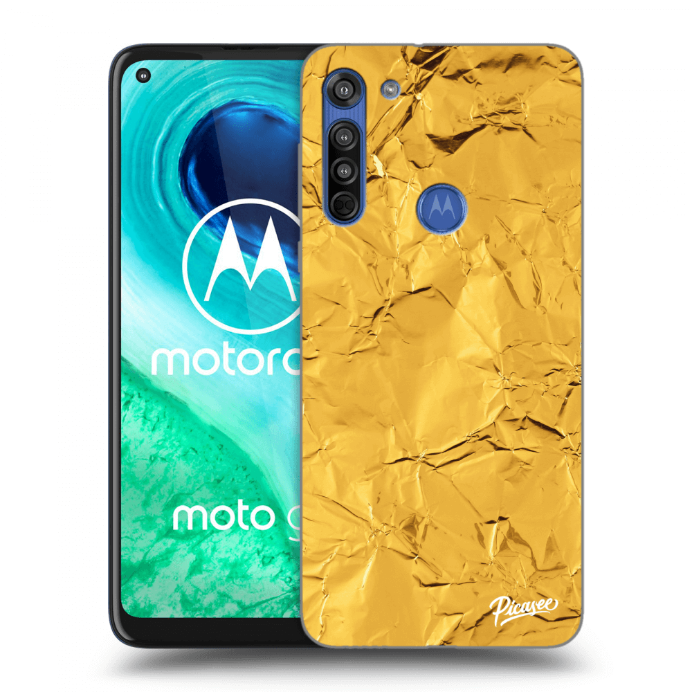 Picasee husă transparentă din silicon pentru Motorola Moto G8 - Gold