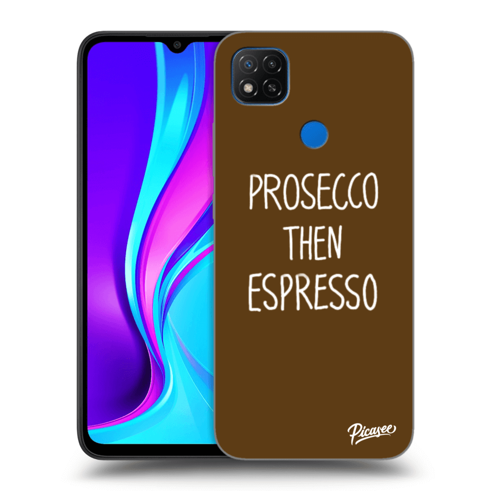 Picasee husă transparentă din silicon pentru Xiaomi Redmi 9C - Prosecco then espresso