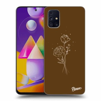 Husă pentru Samsung Galaxy M31s - Brown flowers
