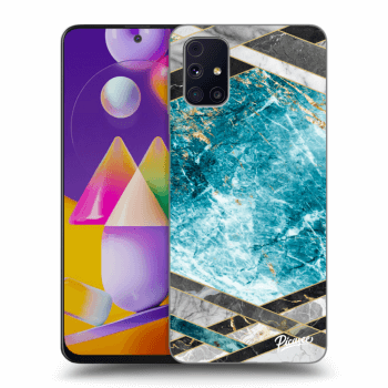 Husă pentru Samsung Galaxy M31s - Blue geometry