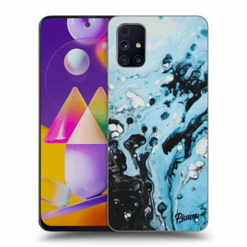 Picasee husă transparentă din silicon pentru Samsung Galaxy M31s - Organic blue