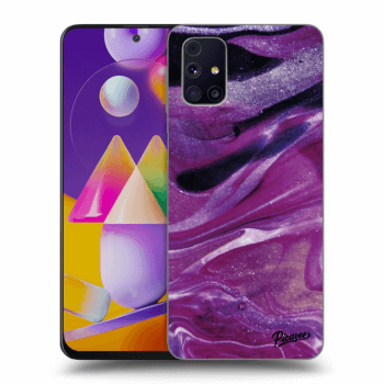 Husă pentru Samsung Galaxy M31s - Purple glitter