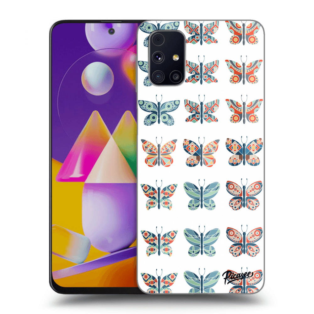 Picasee husă transparentă din silicon pentru Samsung Galaxy M31s - Butterflies