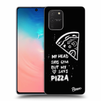 Picasee husă neagră din silicon pentru Samsung Galaxy S10 Lite - Pizza