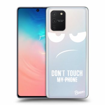 Picasee husă transparentă din silicon pentru Samsung Galaxy S10 Lite - Don't Touch My Phone