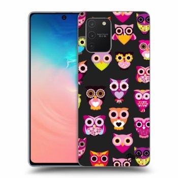 Picasee husă neagră din silicon pentru Samsung Galaxy S10 Lite - Owls