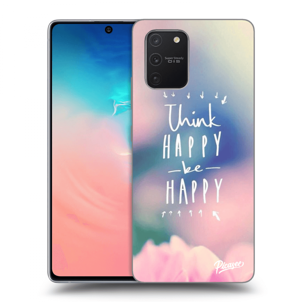 Picasee husă neagră din silicon pentru Samsung Galaxy S10 Lite - Think happy be happy