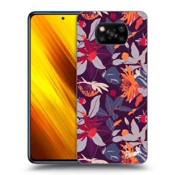 Husă pentru Xiaomi Poco X3 - Purple Leaf