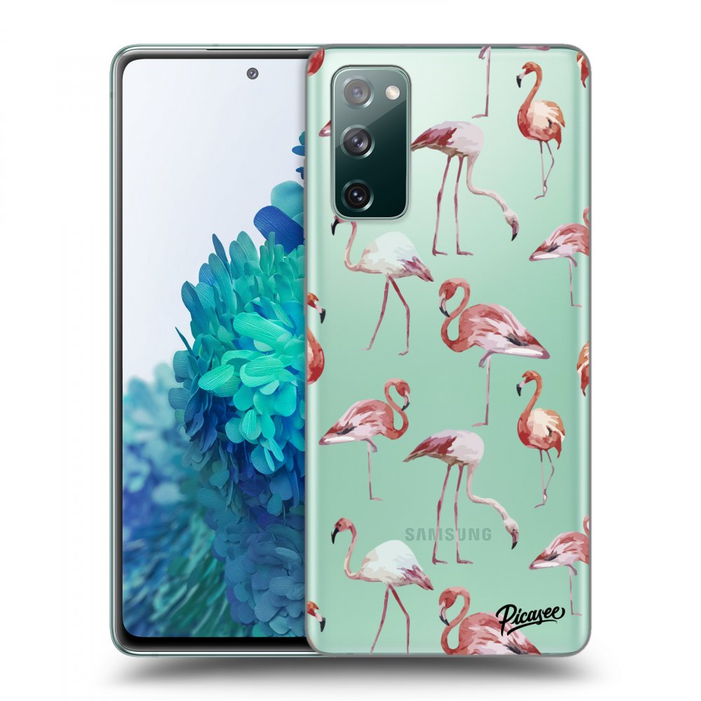 Picasee husă transparentă din silicon pentru Samsung Galaxy S20 FE - Flamingos