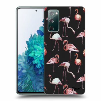 Picasee husă neagră din silicon pentru Samsung Galaxy S20 FE - Flamingos