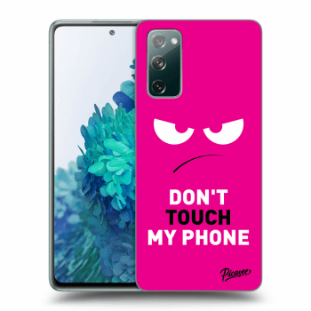 Picasee husă neagră din silicon pentru Samsung Galaxy S20 FE - Angry Eyes - Pink