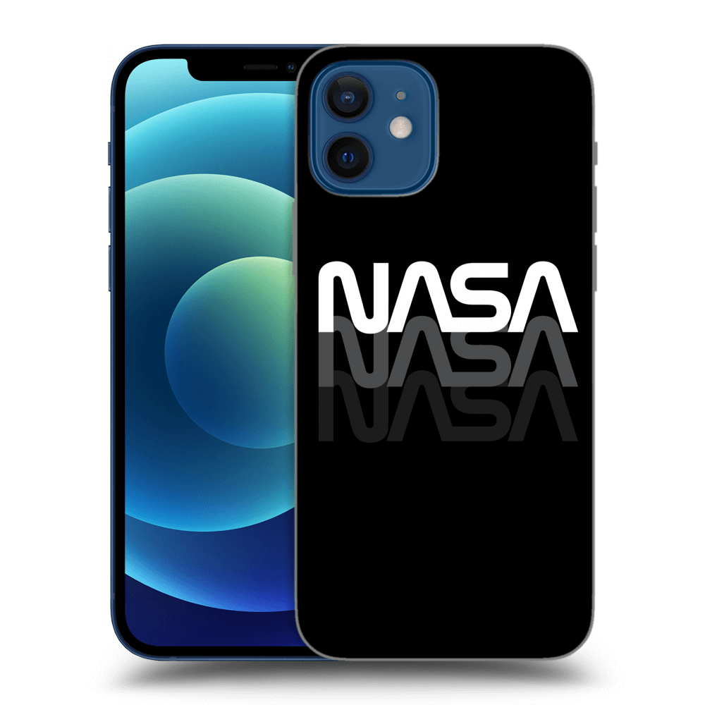 Picasee husă transparentă din silicon pentru Apple iPhone 12 - NASA Triple