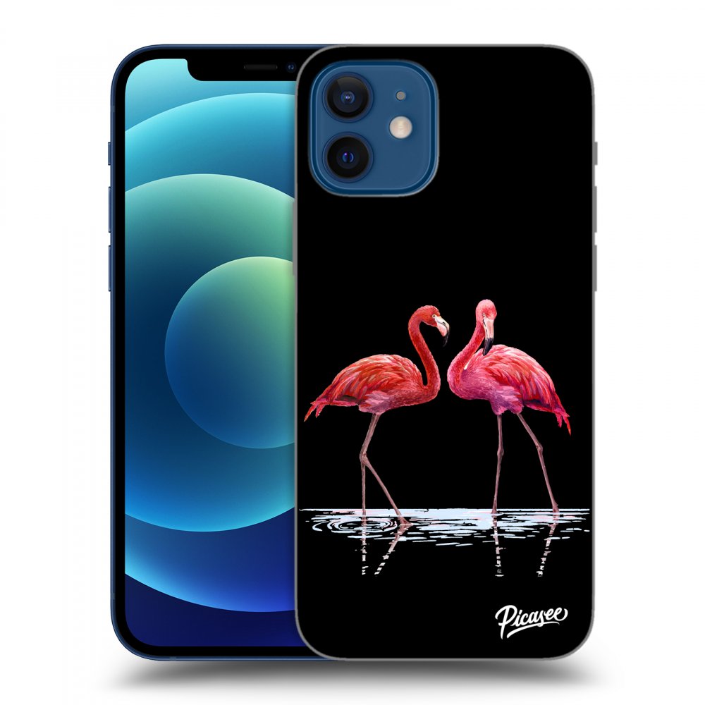 Picasee ULTIMATE CASE pentru Apple iPhone 12 - Flamingos couple
