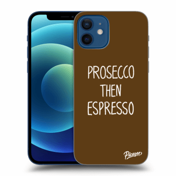 Picasee husă transparentă din silicon pentru Apple iPhone 12 - Prosecco then espresso