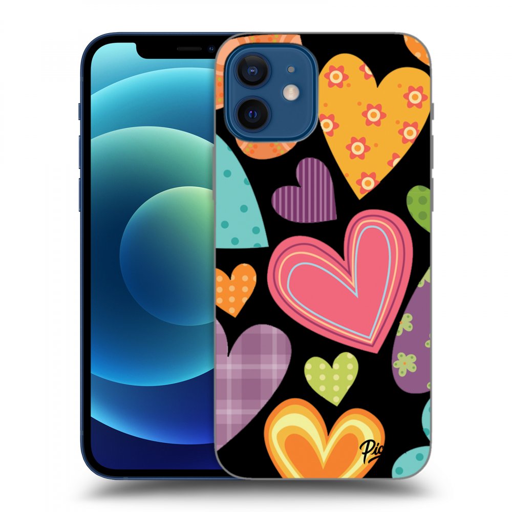 Picasee ULTIMATE CASE pentru Apple iPhone 12 - Colored heart