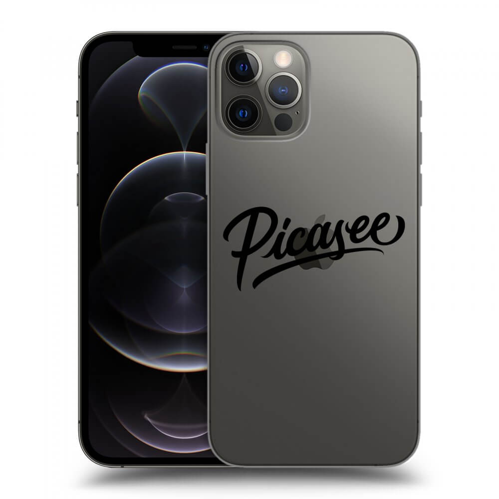Picasee husă transparentă din silicon pentru Apple iPhone 12 Pro - Picasee - black
