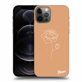 Picasee husă transparentă din silicon pentru Apple iPhone 12 Pro - Peonies