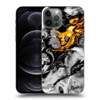 Husă pentru Apple iPhone 12 Pro - Black Gold 2