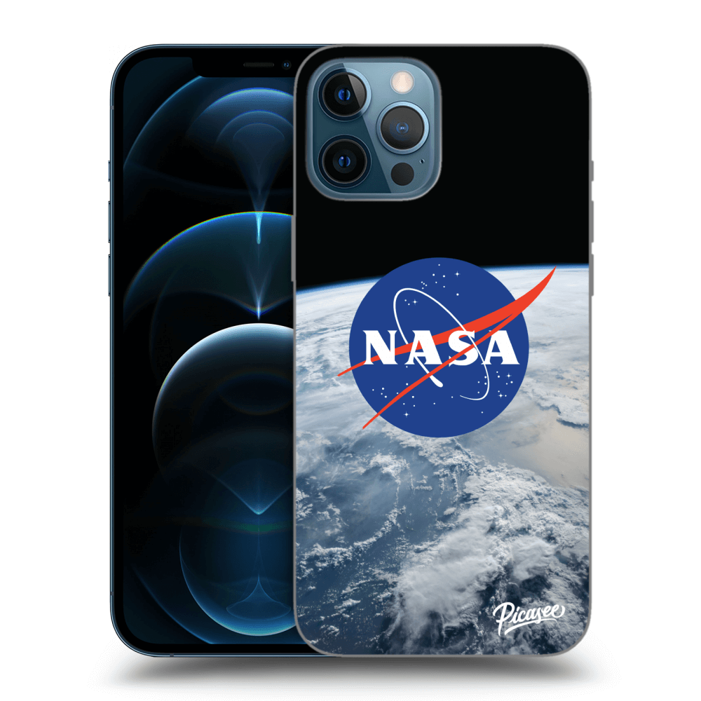Picasee husă neagră din silicon pentru Apple iPhone 12 Pro Max - Nasa Earth