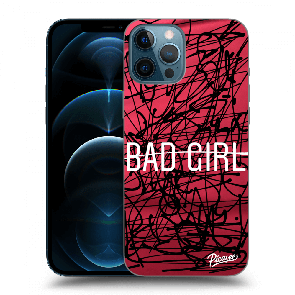 Picasee husă neagră din silicon pentru Apple iPhone 12 Pro Max - Bad girl
