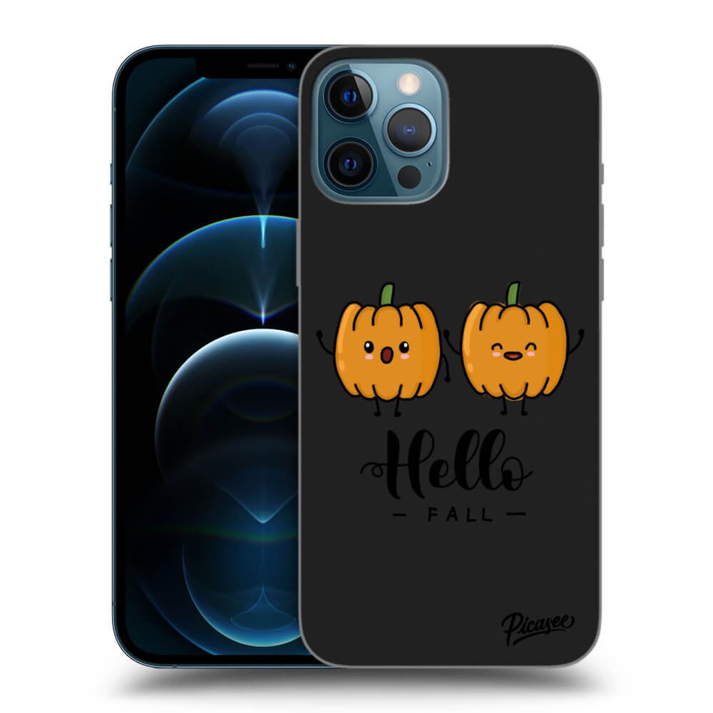 Picasee husă neagră din silicon pentru Apple iPhone 12 Pro Max - Hallo Fall