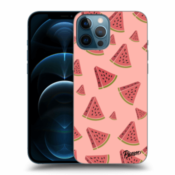 Picasee husă neagră din silicon pentru Apple iPhone 12 Pro Max - Watermelon
