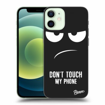 Picasee husă neagră din silicon pentru Apple iPhone 12 mini - Don't Touch My Phone